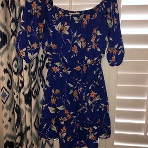 Off the shoulder, flowered dress